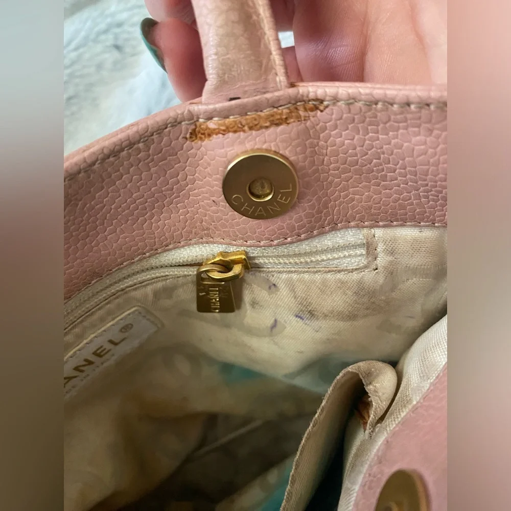 Chanel Pink Classic Cavair CC Tote - Picture 12 of 15